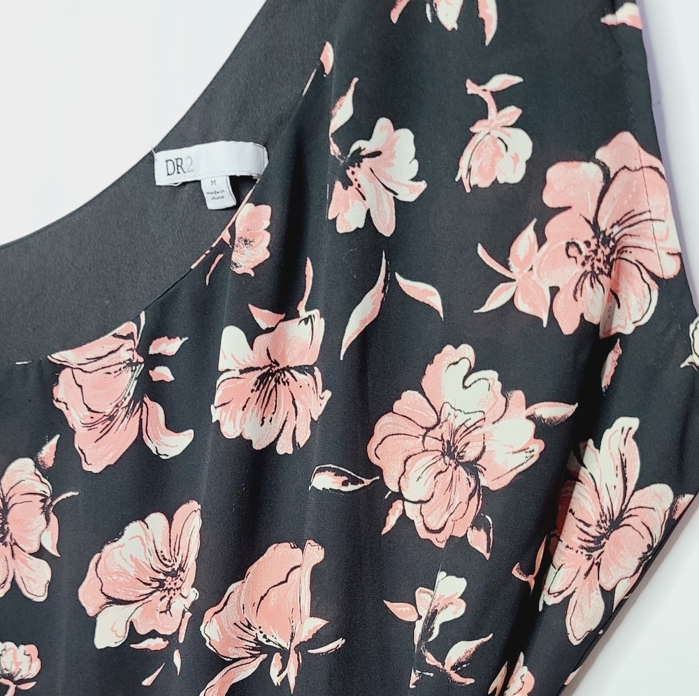 DR2 by Daniel Rainn floral one shoulder flowy dress sz M - Picture 7 of 8